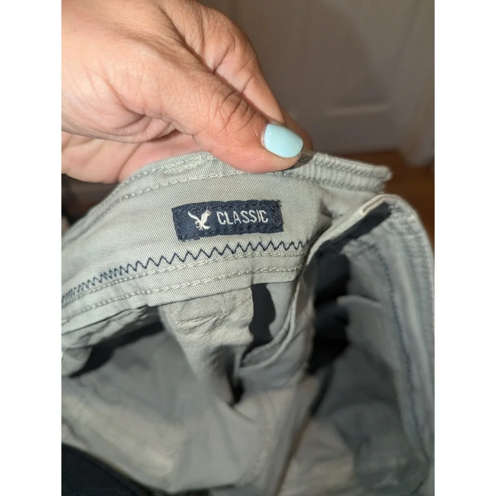 Utility Cargo Bermuda Shorts American Eagle Active Flex Gray Size 38
